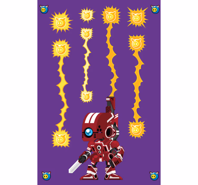 Rollo Fenster Gamer roboter-energiekampf - TenStickers