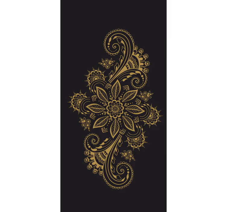 Rollo Fenster Blumen aufwendige goldene blumen - TenStickers