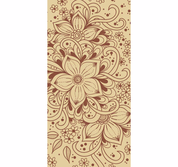 Rollo Fenster rustikal florales paisley-muster - TenStickers