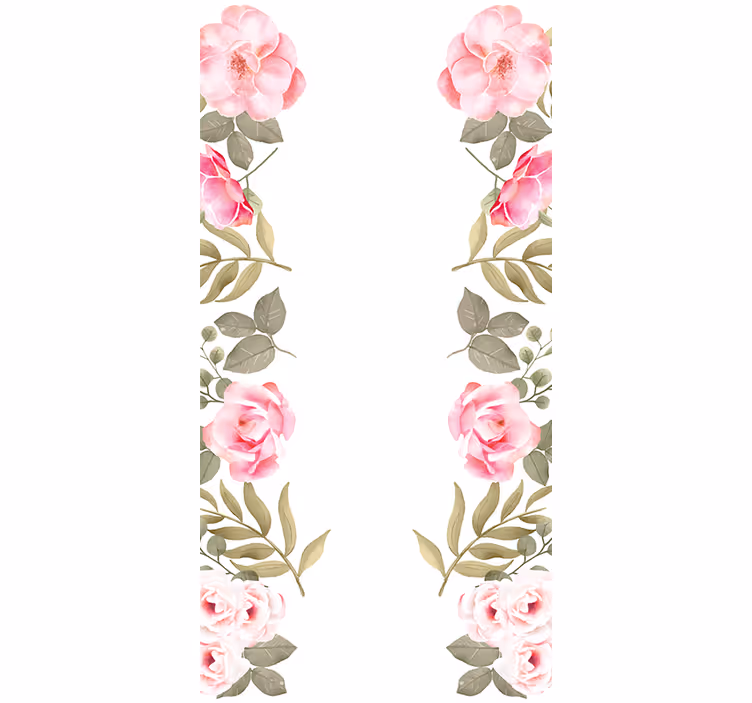 Rollo Fenster Blumen und Pflanzen zarte, errötende rosen - TenStickers