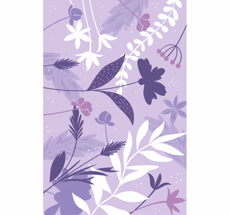 Küchenfenster Rollo lila Blumenmuster - TenStickers