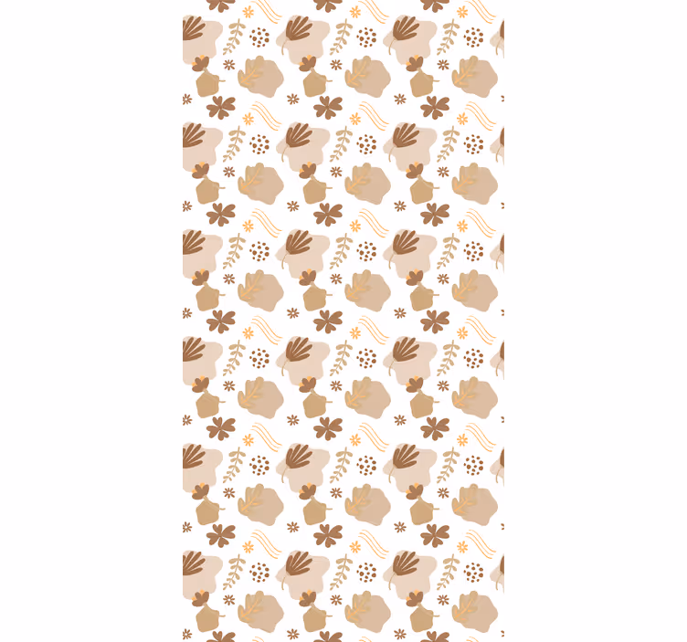 Rollo Fenster Blumen und Pflanzen organisches beiges muster - TenStickers