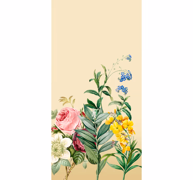 Rollo Fenster Blumen und Pflanzen üppiges blumenarrangement - TenStickers