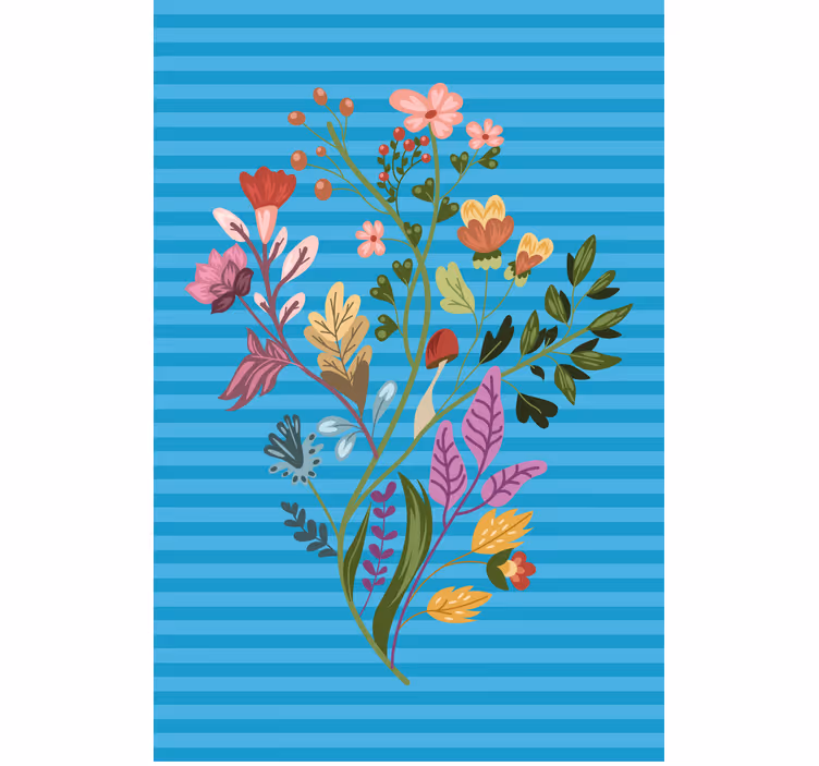 Rollo Fenster Blumen botanische anordnung - TenStickers