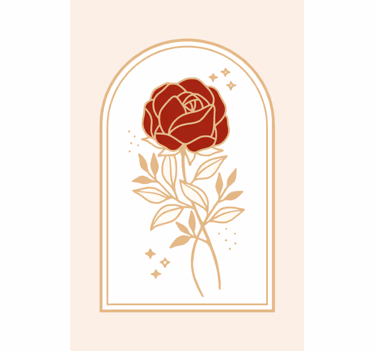 Fenster Rollo Elegant beige gewölbte rose - TenStickers