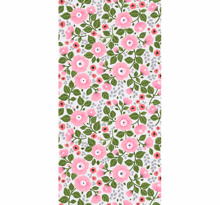 Rollo Fenster Blumen und Pflanzen rosa blüten garten - TenStickers