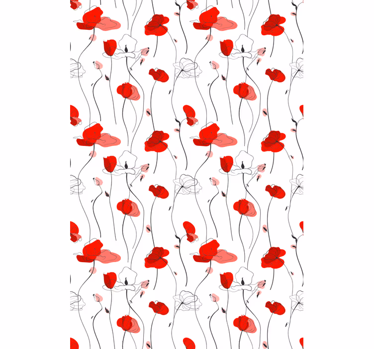 Rollo Fenster Blumen elegante blumenblüte - TenStickers