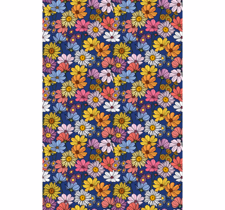 Rollo fenster blumen und pflanzen farbenfrohe frühlingsdeko - TenStickers