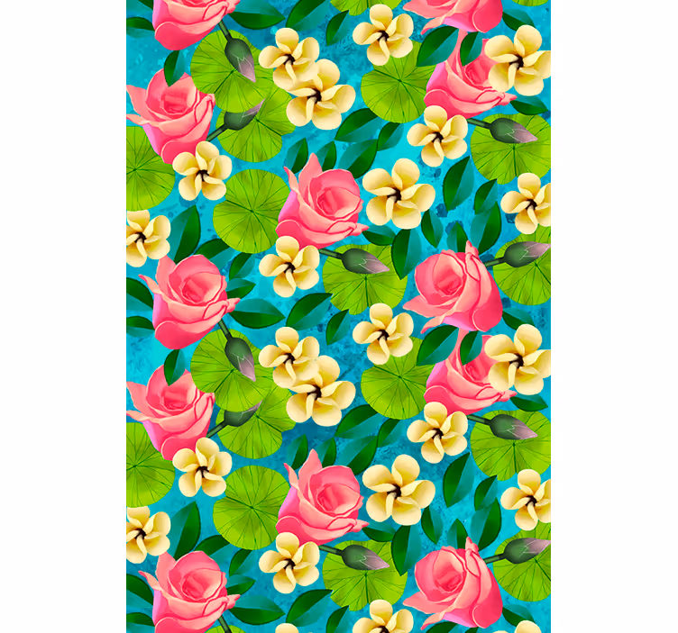 Rollo Fenster Blumen und Pflanzen leuchtende blüten - TenStickers