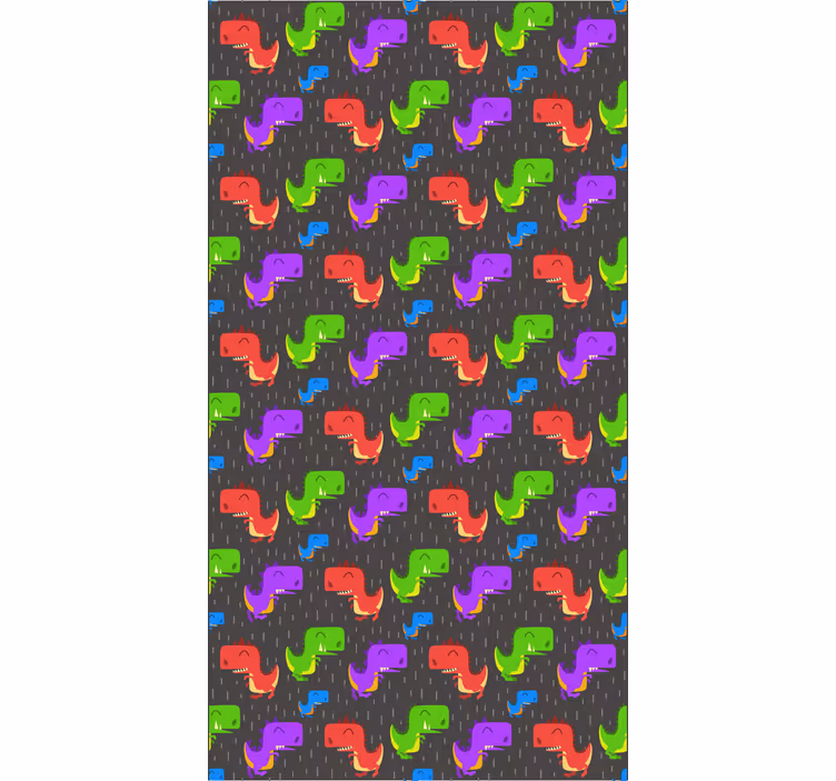Rollo Fenster Dinosaurier bunte schwarze muster - TenStickers