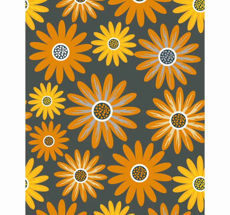 Rollo fenster blumen und pflanzen fröhliche blumendekoration - TenStickers