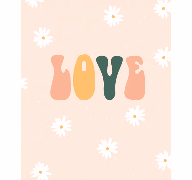Rollo Fenster Sprüche liebe blumenmuster - TenStickers