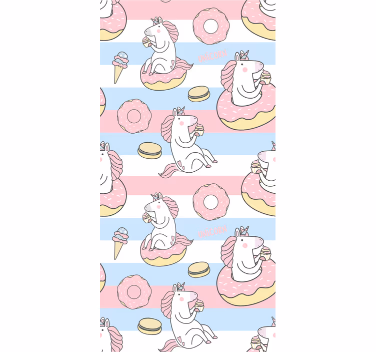 Rollo fenster spaß einhorn dessertfreuden - TenStickers