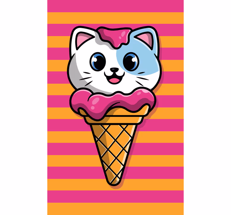 Rollo Fenster Tiere katzeneis - TenStickers