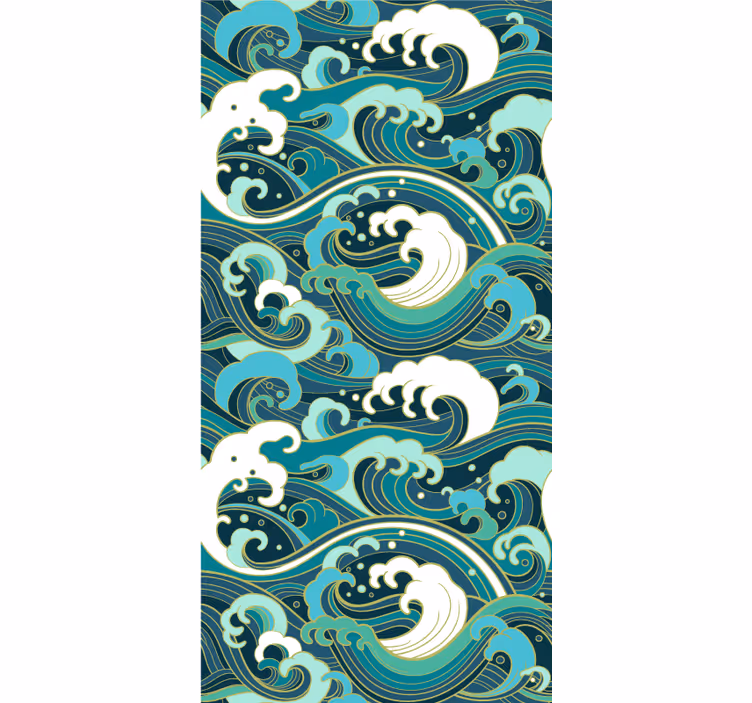 Rollo fenster originell wellen im jugendstil - TenStickers