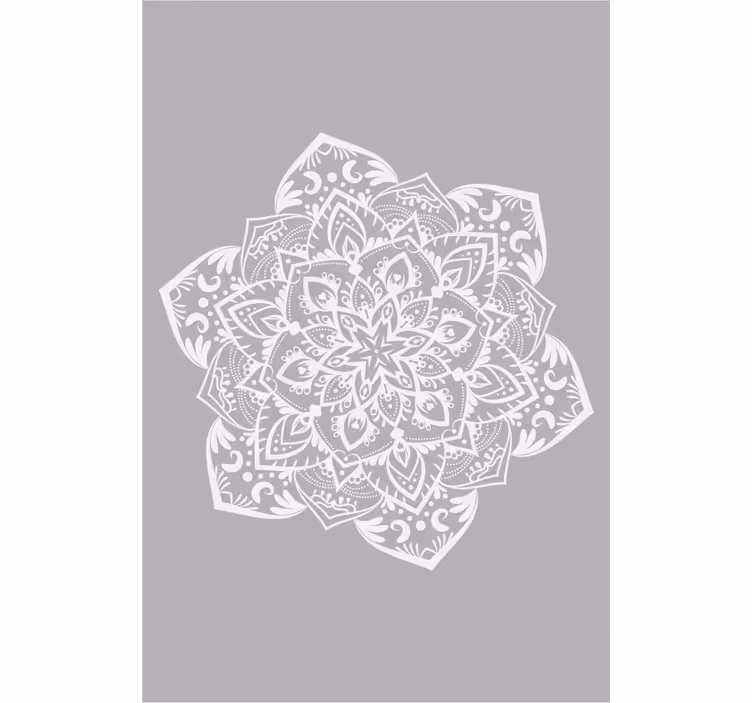Rollo Fenster Zen graues großes mandala - TenStickers