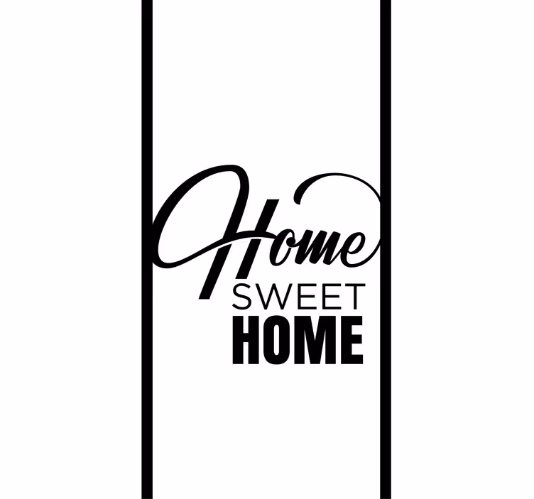 Rollo Fenster Sprüche schwarz-weiß-sweet home - TenStickers