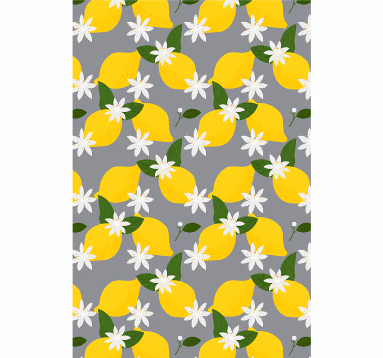 Rollo Fenster Obst zitronen-blumenmuster - TenStickers
