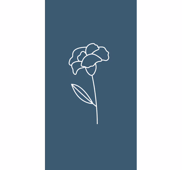 Rollo fenster blumen und pflanzen einzelkontur - TenStickers