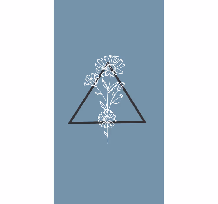 Rollo Fenster Blumen und Pflanzen elegantes dreiecksmotiv - TenStickers