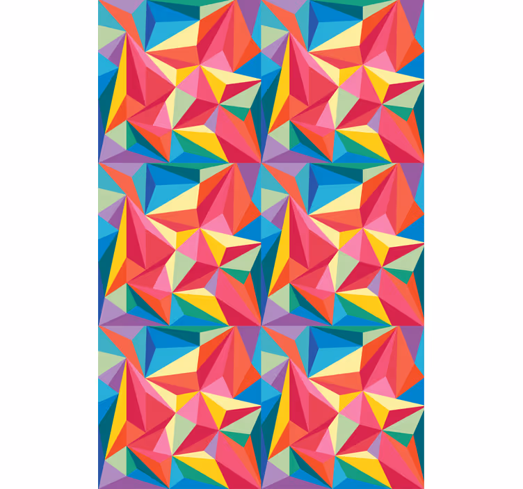 Rollo Fenster Jugendzimmer geometrisches Bild bunt - TenStickers