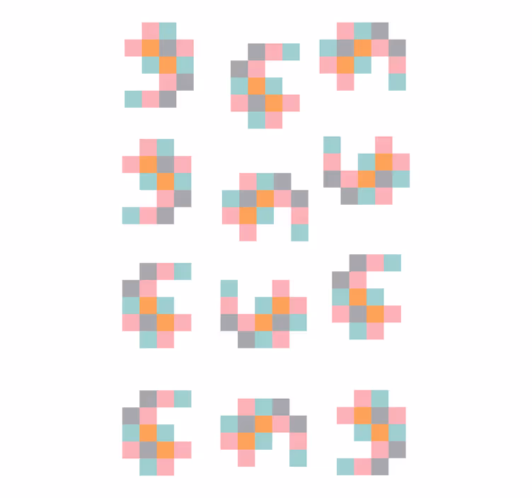 Rollo fenster originell mit pixelierten mustern - TenStickers