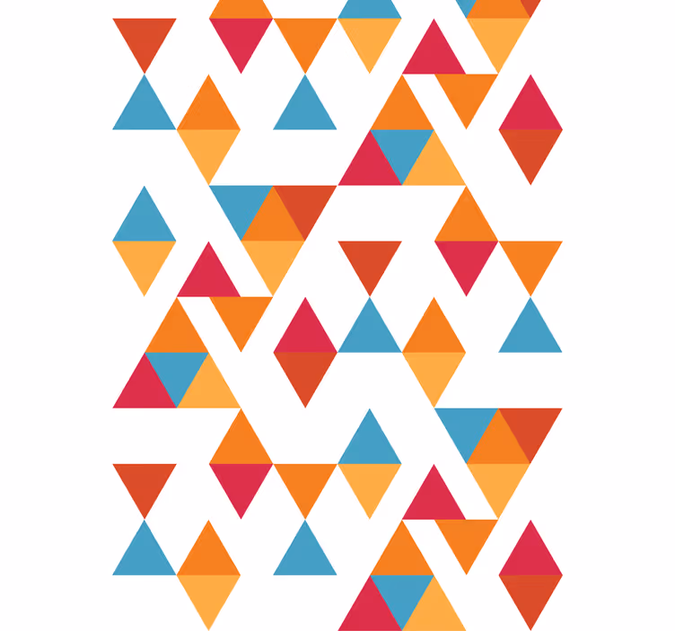 Fenster Rollo modern buntes geometrisches dreieck - TenStickers