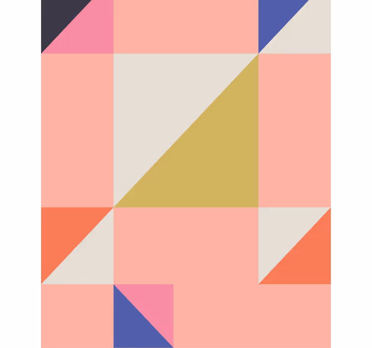 Rollo Fenster rustikal geometrische farbblöcke - TenStickers