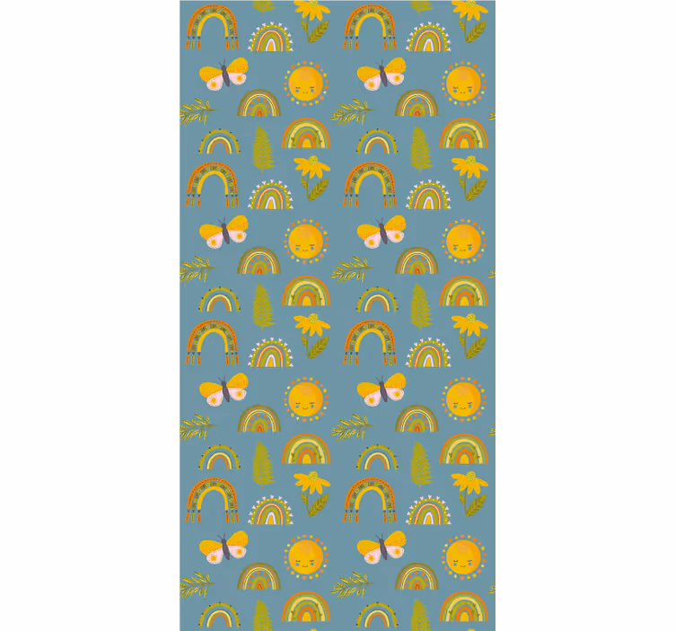 Rollo Fenster Bäume sonniges regenbogen-design - TenStickers