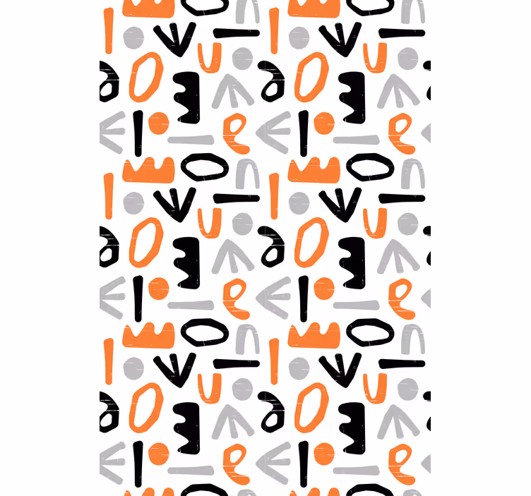 Rollo Fenster Sprüche geometrische buchstaben - TenStickers