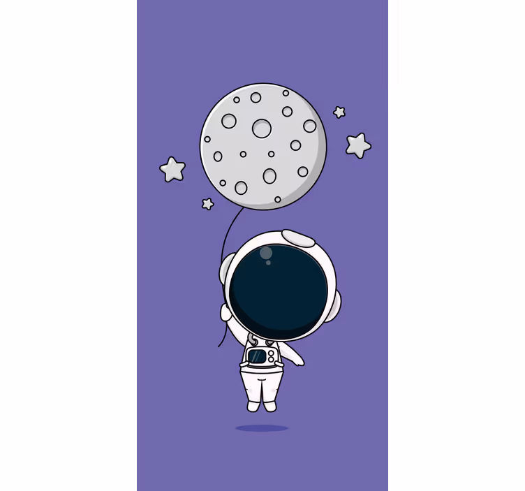 Rollo Fenster Spaß astronaut der mond hält - TenStickers