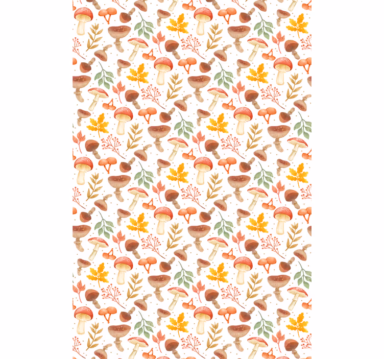 Rollo Fenster Blumen und Pflanzen pilz- und blattmuster - TenStickers