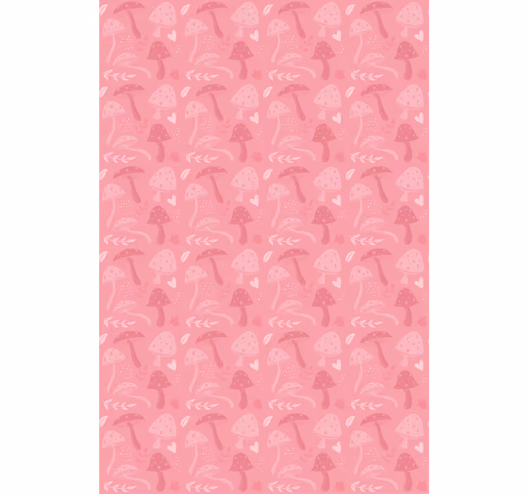 Rollo Fenster Blumen und Pflanzen rosa bezaubernde pilze - TenStickers