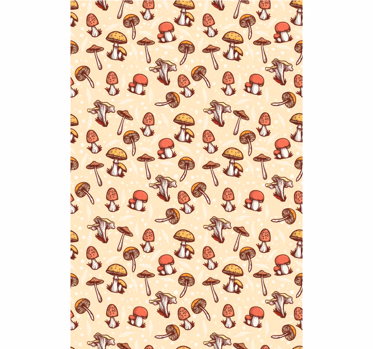 Rollo Fenster Blumen und Pflanzen pilz wald muster - TenStickers