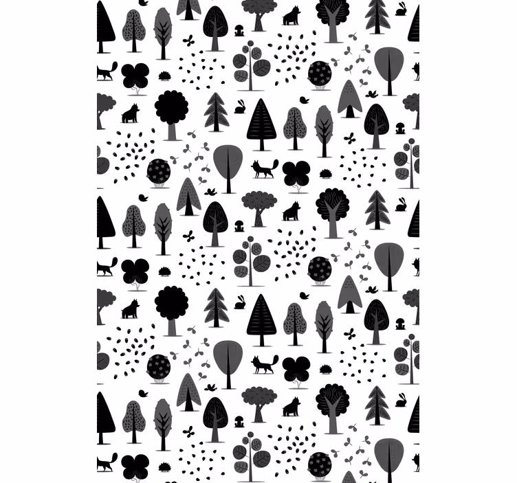 Rollo Fenster Skandinavisch stilisierte naturmotive - TenStickers