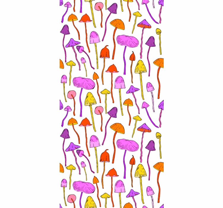 Rollo Fenster Blumen und Pflanzen lebendiges pilzthema - TenStickers