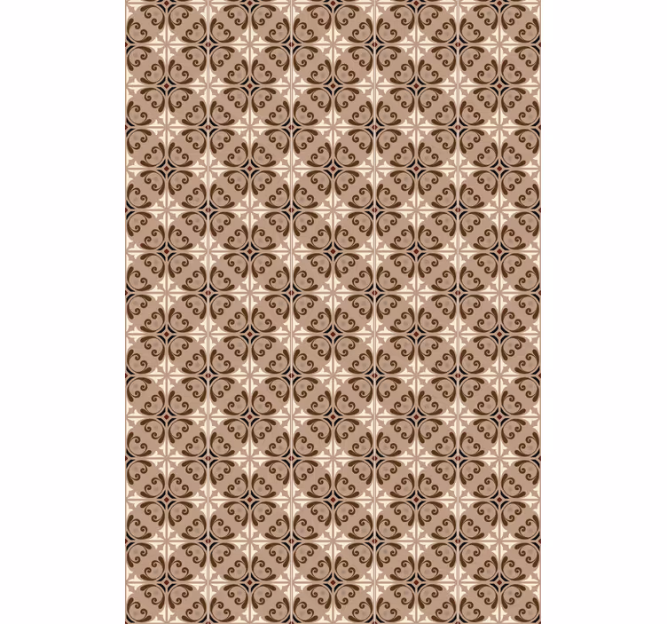 Rollo fenster muster braunes geometrisches design - TenStickers