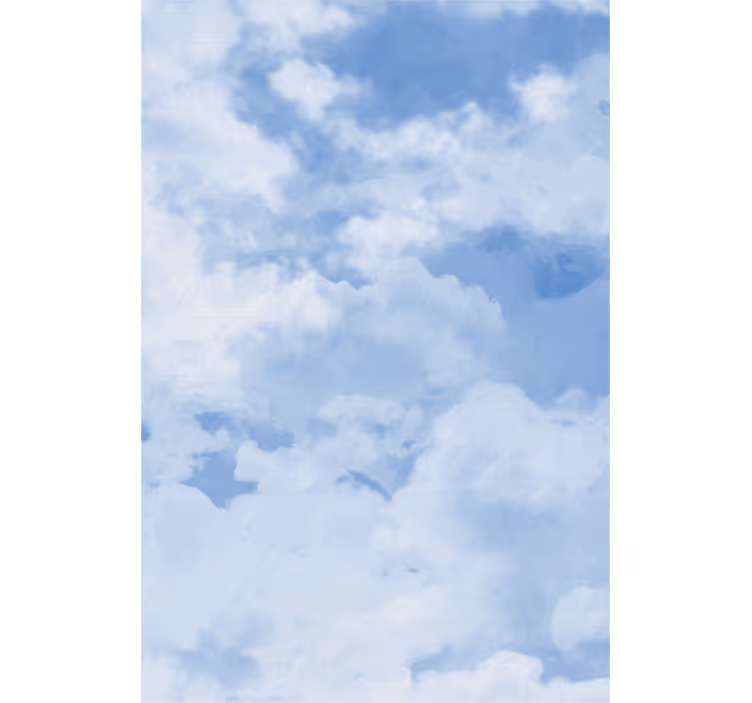 Blaue strukturierte Wolken Rollo Kinderzimmer - TenStickers