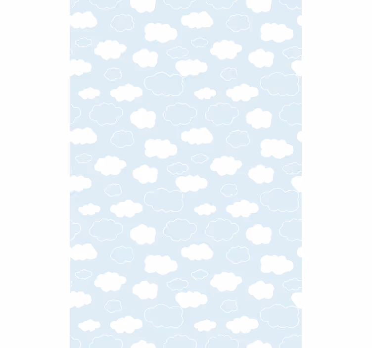 Blaue strukturierte Wolken Rollo Kinderzimmer - TenStickers
