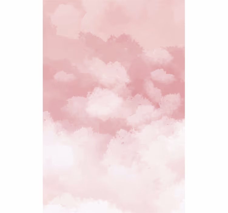 Rollo Fenster Wolken zartes aquarellrosa - TenStickers