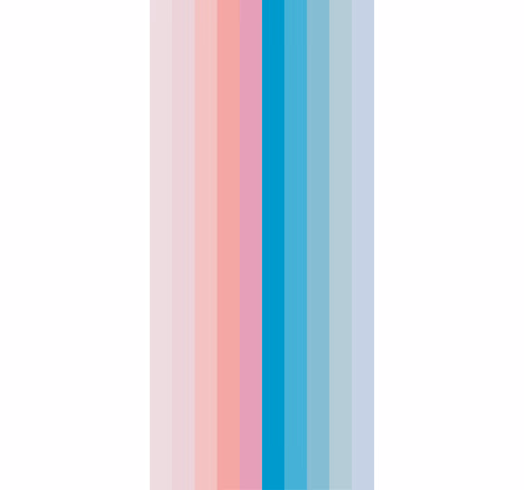 Rollo Fenster innen Farben gestreift rosa und blau - TenStickers