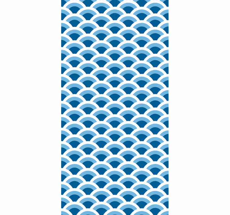 Weitere Fenster Rollos blaues wellenmuster - TenStickers
