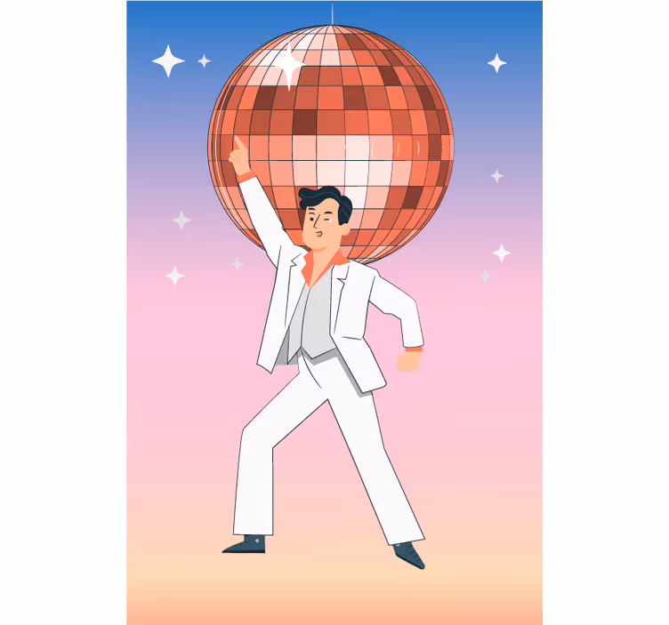 Rollo fenster originell disco tänzer pose - TenStickers