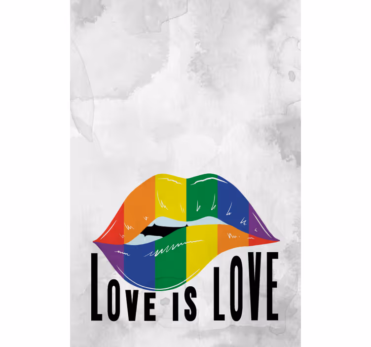 Rollo Fenster Sprüche regenbogen-lippenkunst - TenStickers