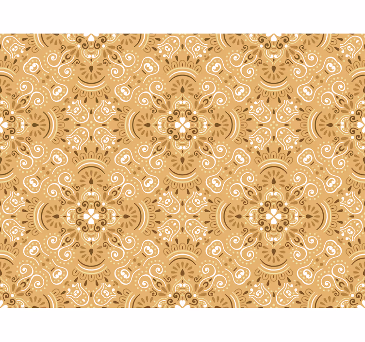 Küchenfenster Rollo klassisch Vintage beige ziermuster - TenStickers