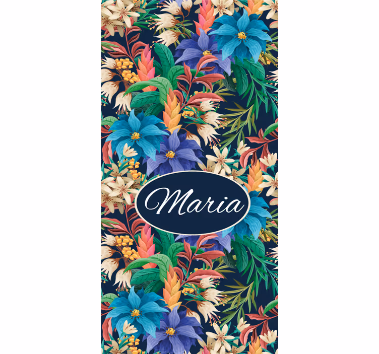 Rollo fenster blumen und pflanzen namenspersonalisierung - TenStickers