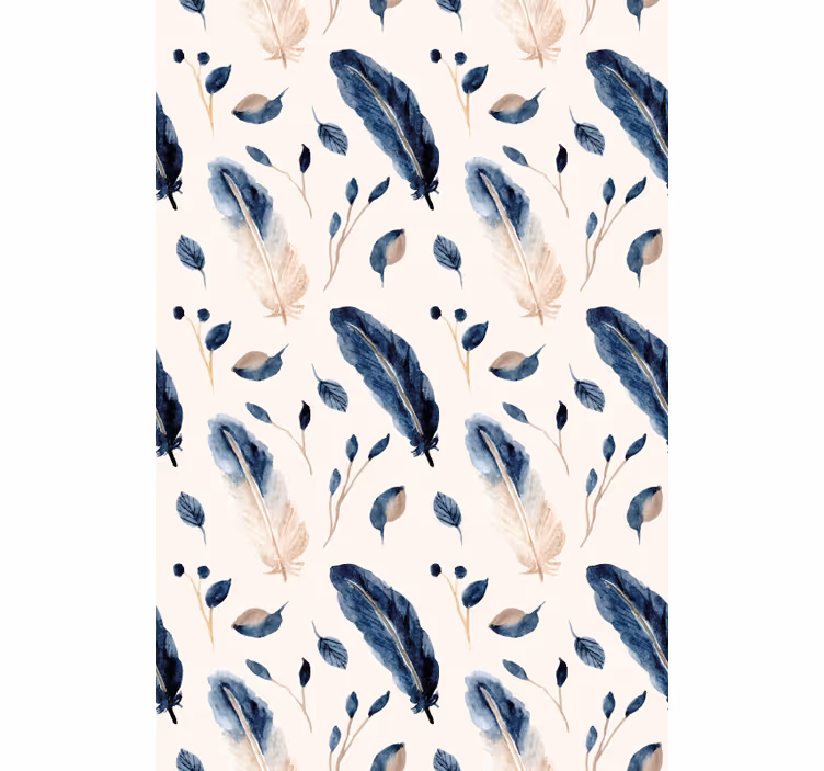 Rollo Fenster Blumen und Pflanzen elegantes federmuster - TenStickers