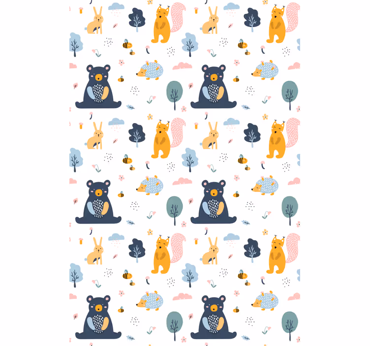 Rollo Fenster Tiere nordische waldbewohner - TenStickers