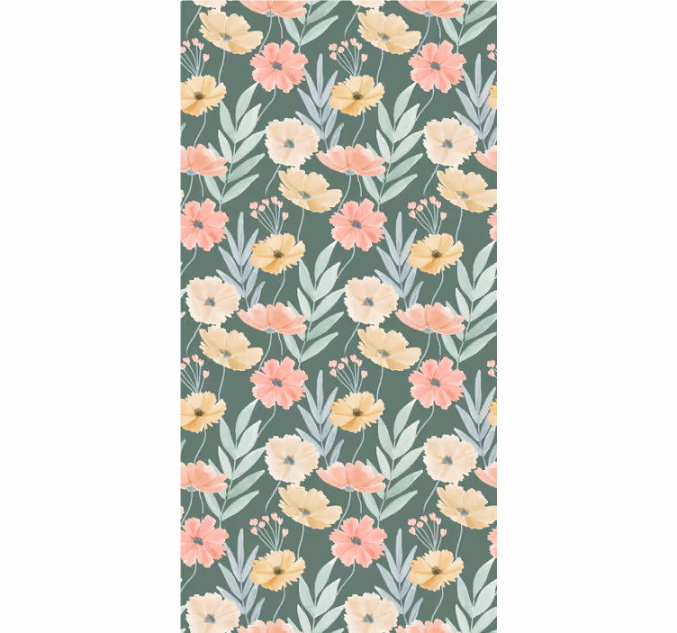 Rollo fenster blumen und pflanzen elegante pflanzenanordnung - TenStickers