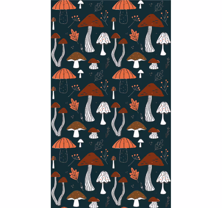 Rollo Fenster Blumen und Pflanzen pilz motiv kunst - TenStickers